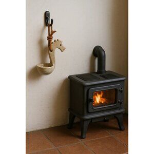 Dragon-Shaped Stoneware Ladle With Leather Loop Artist Stamped Made in 1992